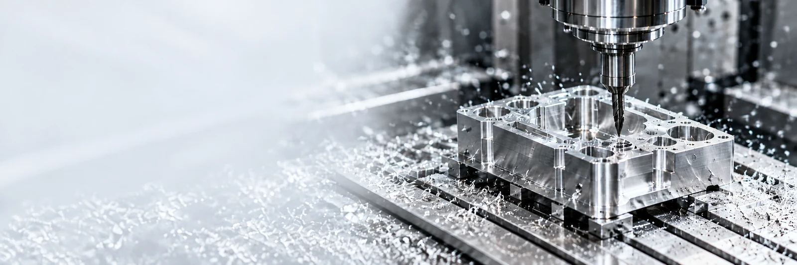 Illustrative precision-machined component and manufacturing setting