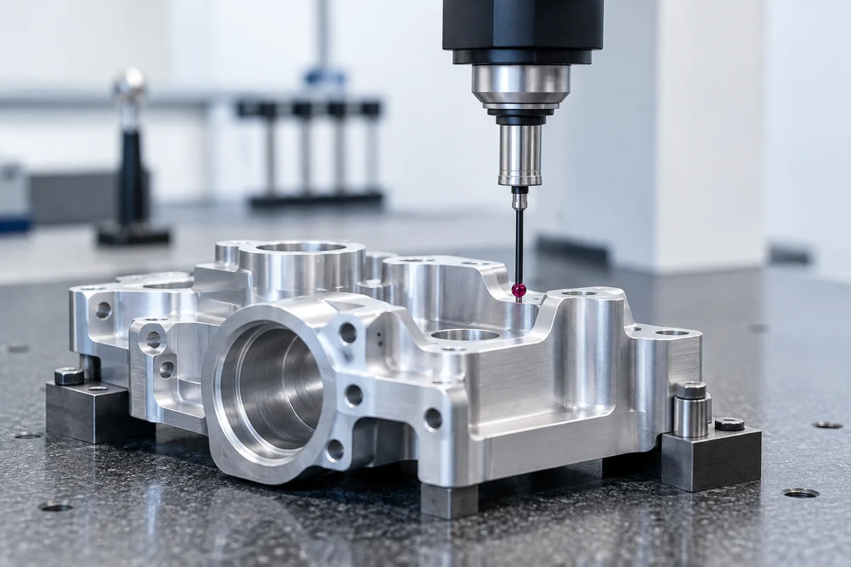 Illustrative dimensional inspection of a machined component