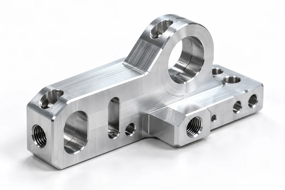 Illustrative aluminum bearing bracket for a drawing review