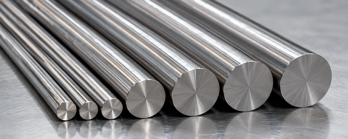 Illustrative stainless steel stock bars